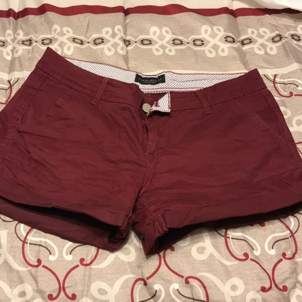Burgundy shorts